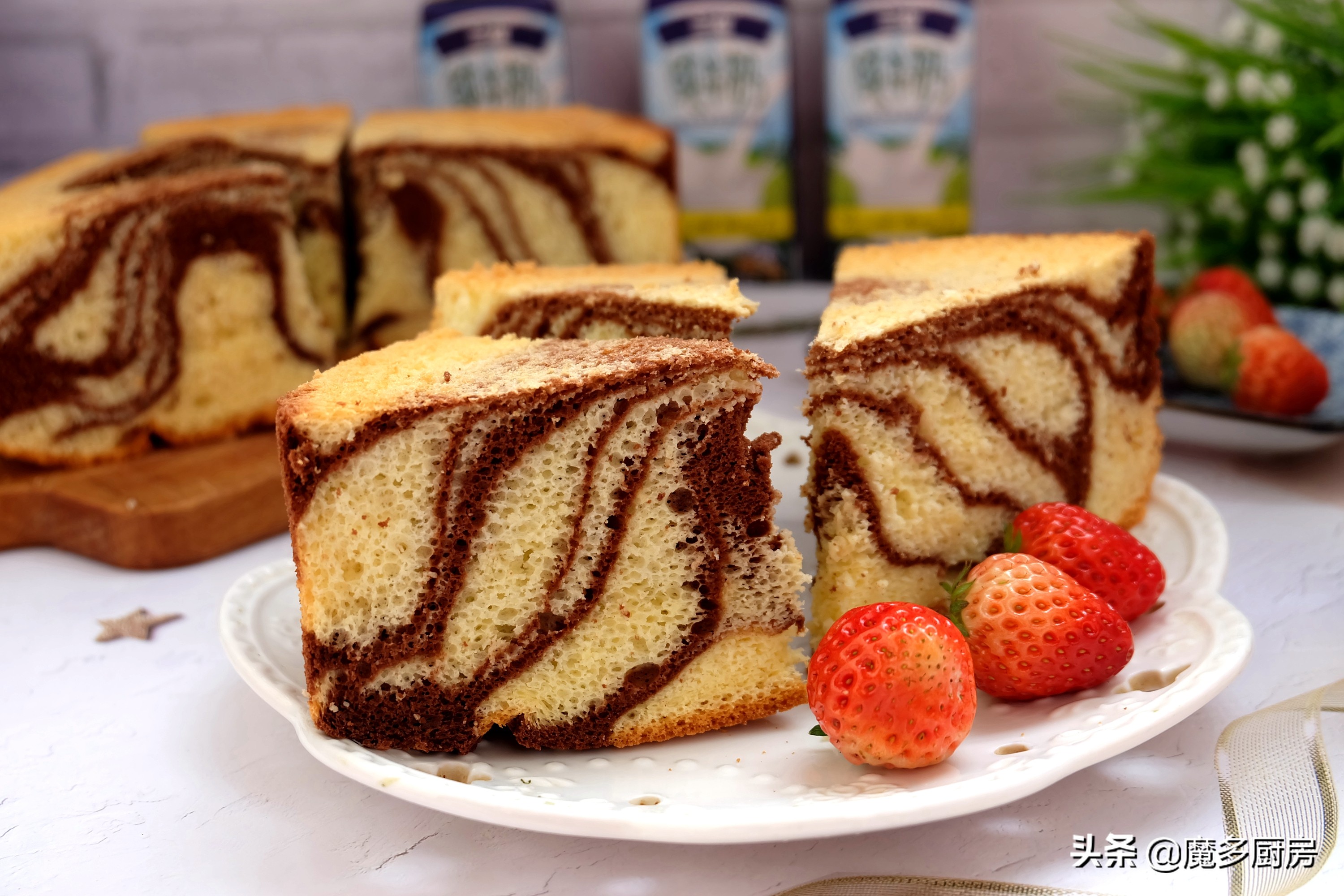 这个蛋糕做法好，无油低糖配方简单实用，两种颜色好看又好吃