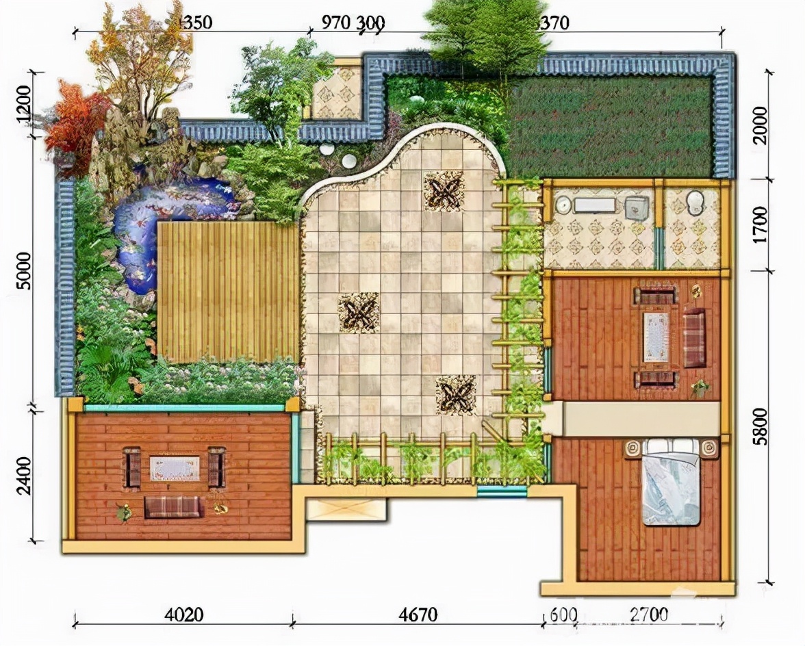 最全的園林庭院景觀設計（內附100張平面效果圖）