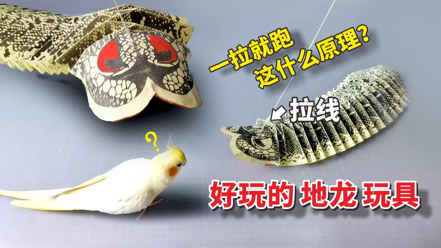 「圖紙」超好玩的“地龍”玩具，一拉就跑，知道是什么原理嗎？