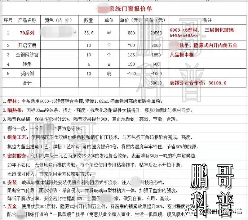 家装门窗价格/报价：价格如何指导选购？怎么算买的值？