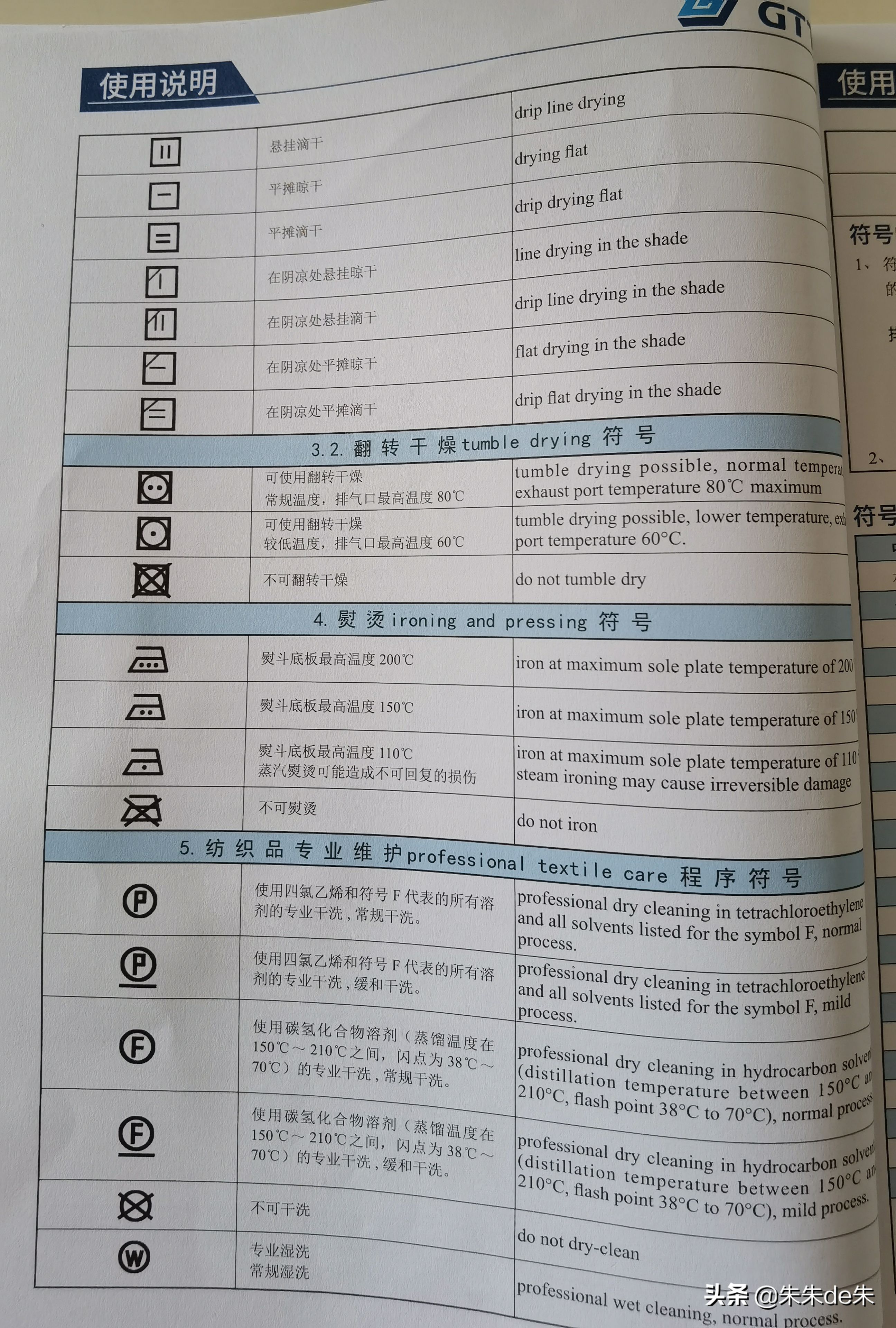 常见的洗涤标志图案说明水洗图标符号和含义