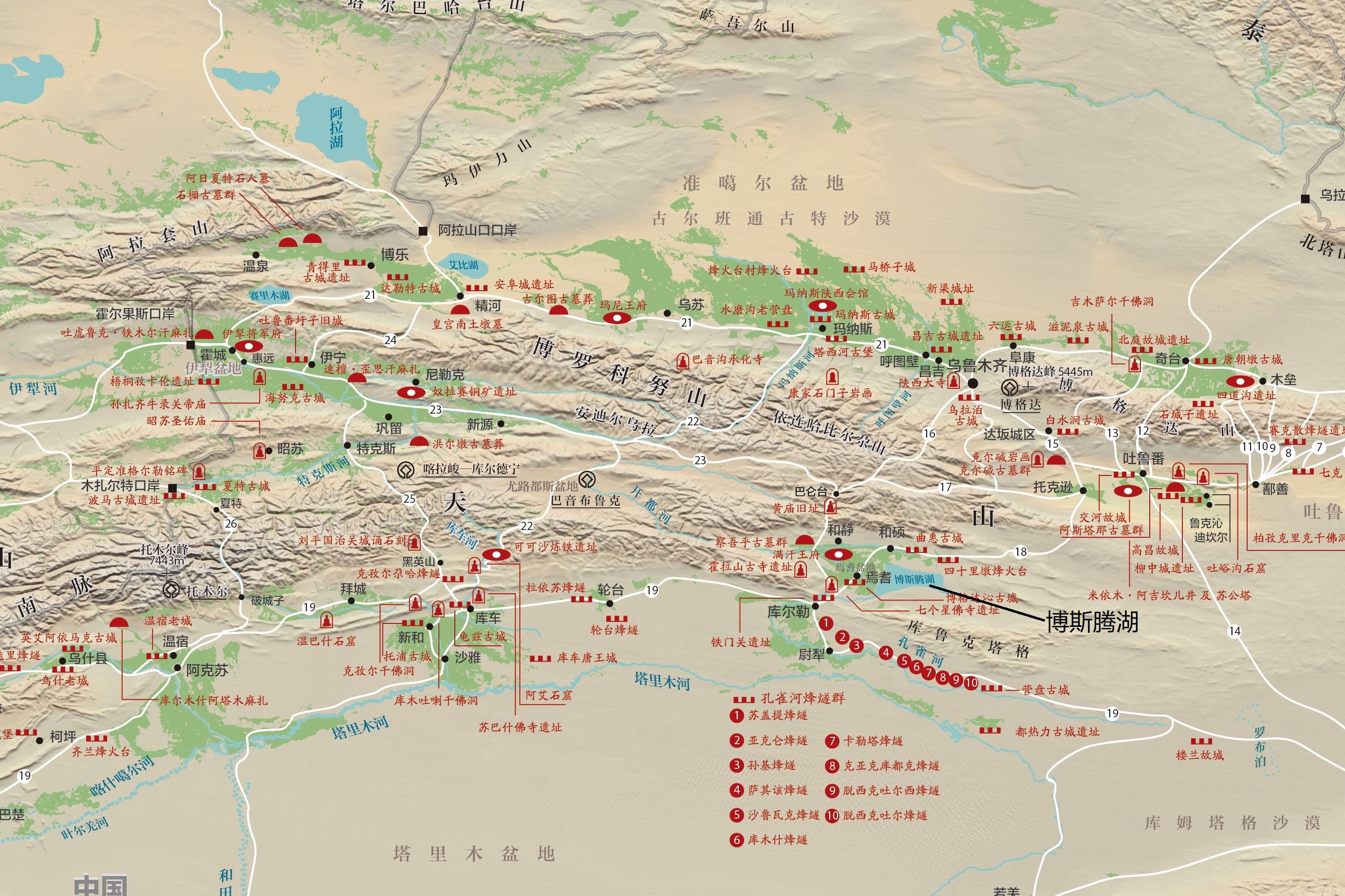 博斯腾湖:中国最大的内陆淡水吞吐湖,也是新疆面积最大的湖泊