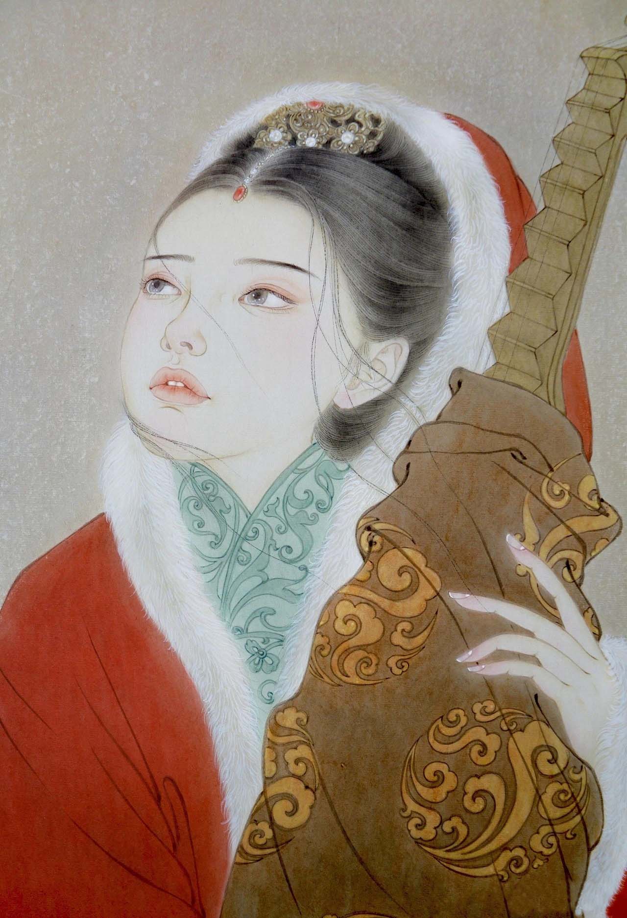 一组唯美的古风美女插画作品（图）