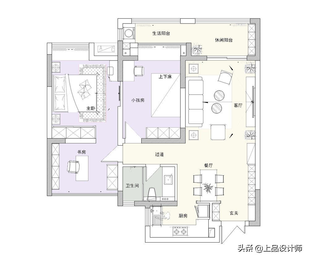 94平极简北欧风格，仅仅是配色，就让隔壁邻居挤破房门来参观