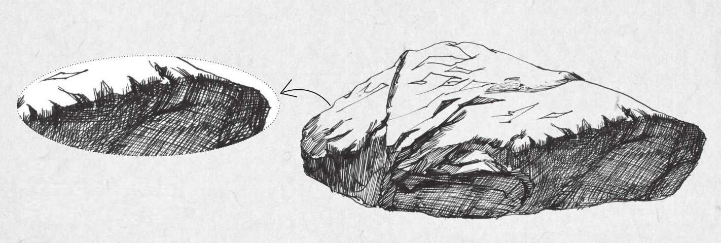 干货！石头绘制技法详解（复杂形体）图解教程，简单易学，快收藏