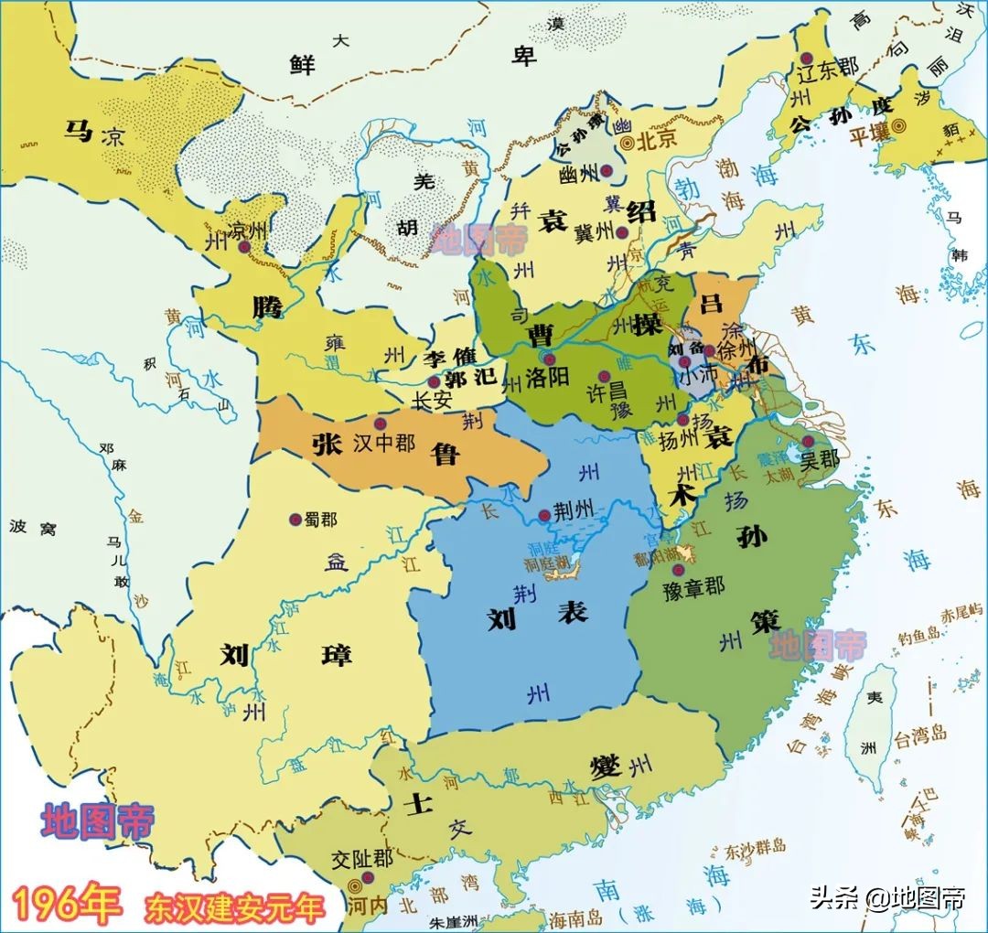 三国鼎立局面形成的时间（15幅地图上的三国）