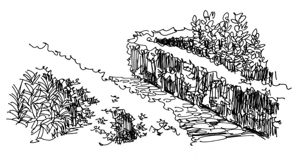 06.绘制地面铺路的特征,丰富画面内容.