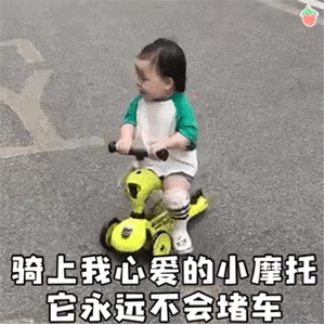 动图表情包：粗乃丸啊，我骑车载你