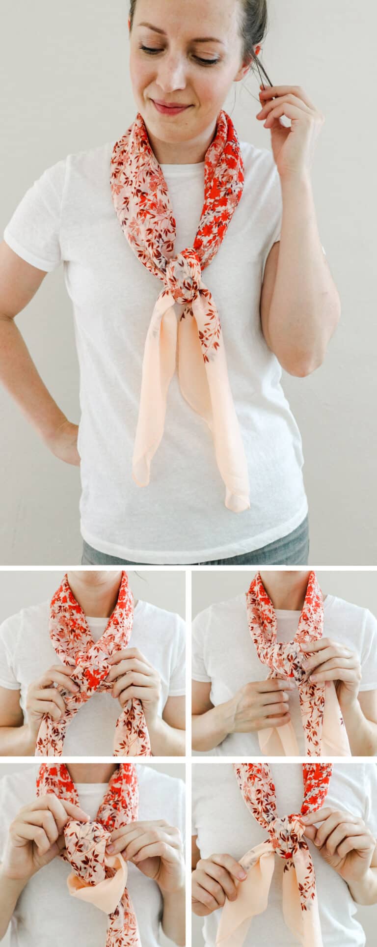 围巾的各种围法丝巾的系法，今年最流行的长款薄丝巾系法