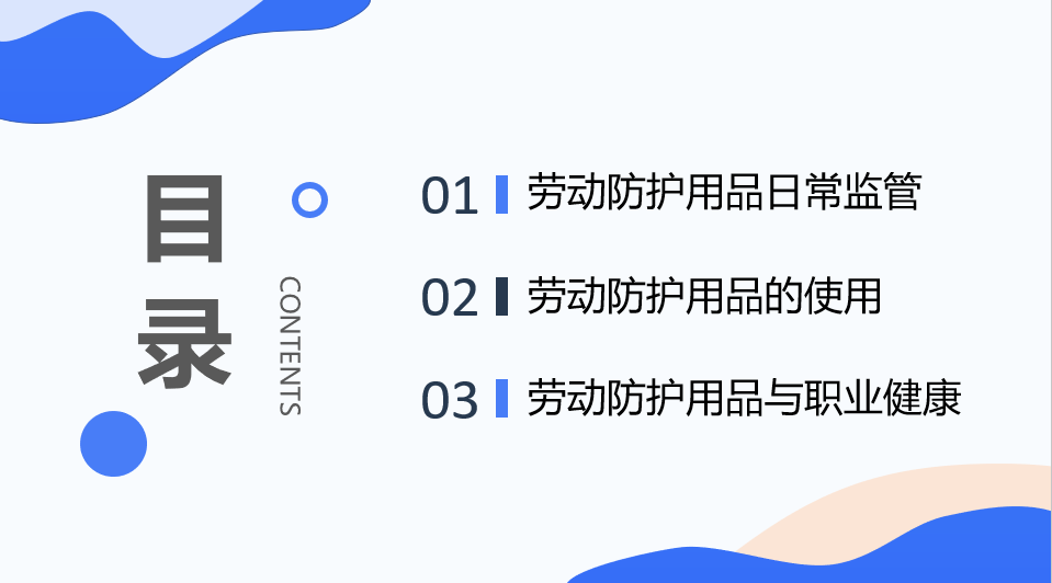 劳动防护用品使用和管理，全内容演示PPT模板，介绍展示直接F5