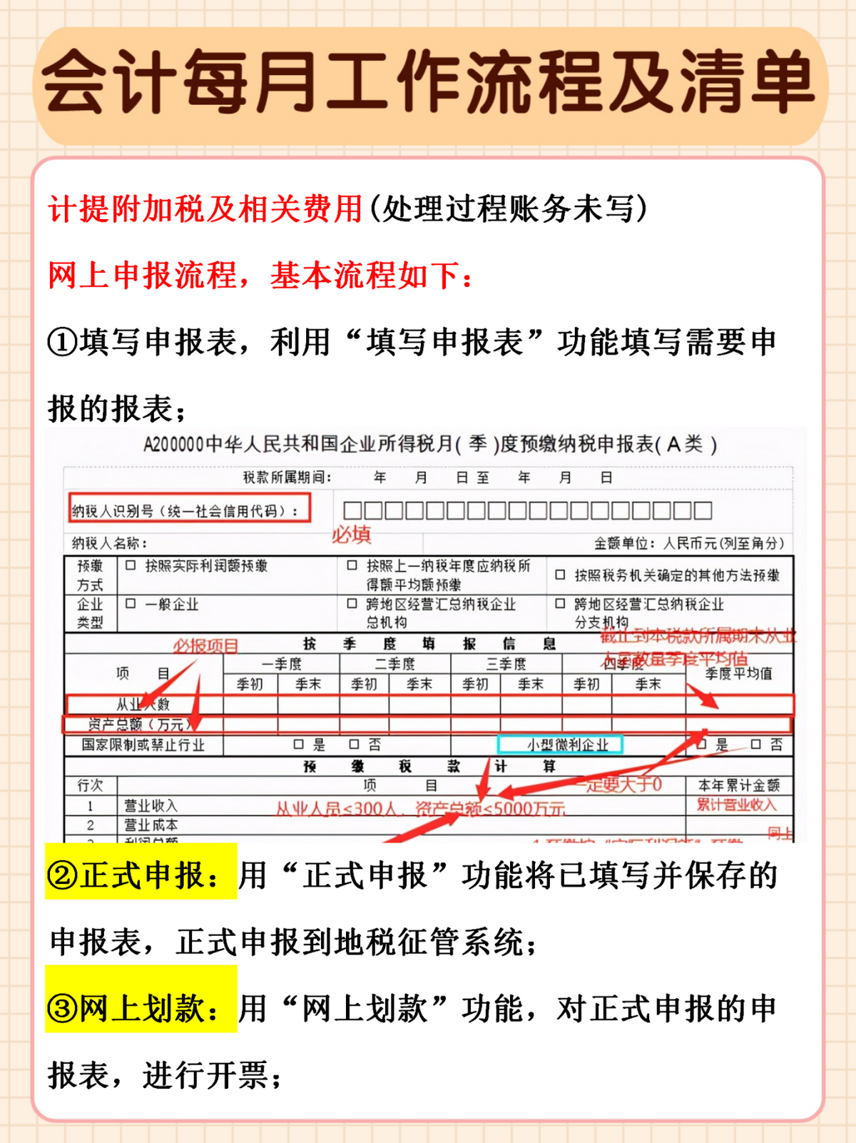 会计每月需要做什么？收好这份会计工作流程及清单，再忙也不怕乱