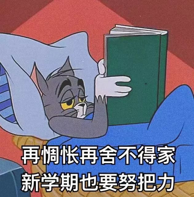 猫和老鼠开学表情包：又要去学校了，老子很不开心