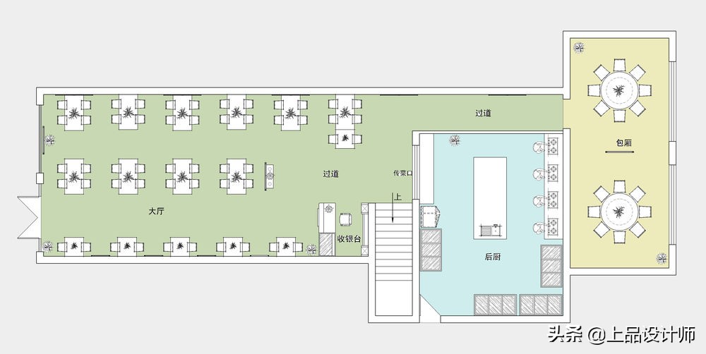 他租了240㎡的旧房子，装修成新中式风格的面馆，别有一番趣味