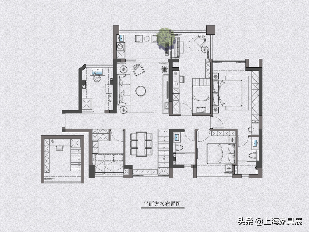 爱马仕橙+蓝跳色，这个150㎡的极简家充满了时尚与活力