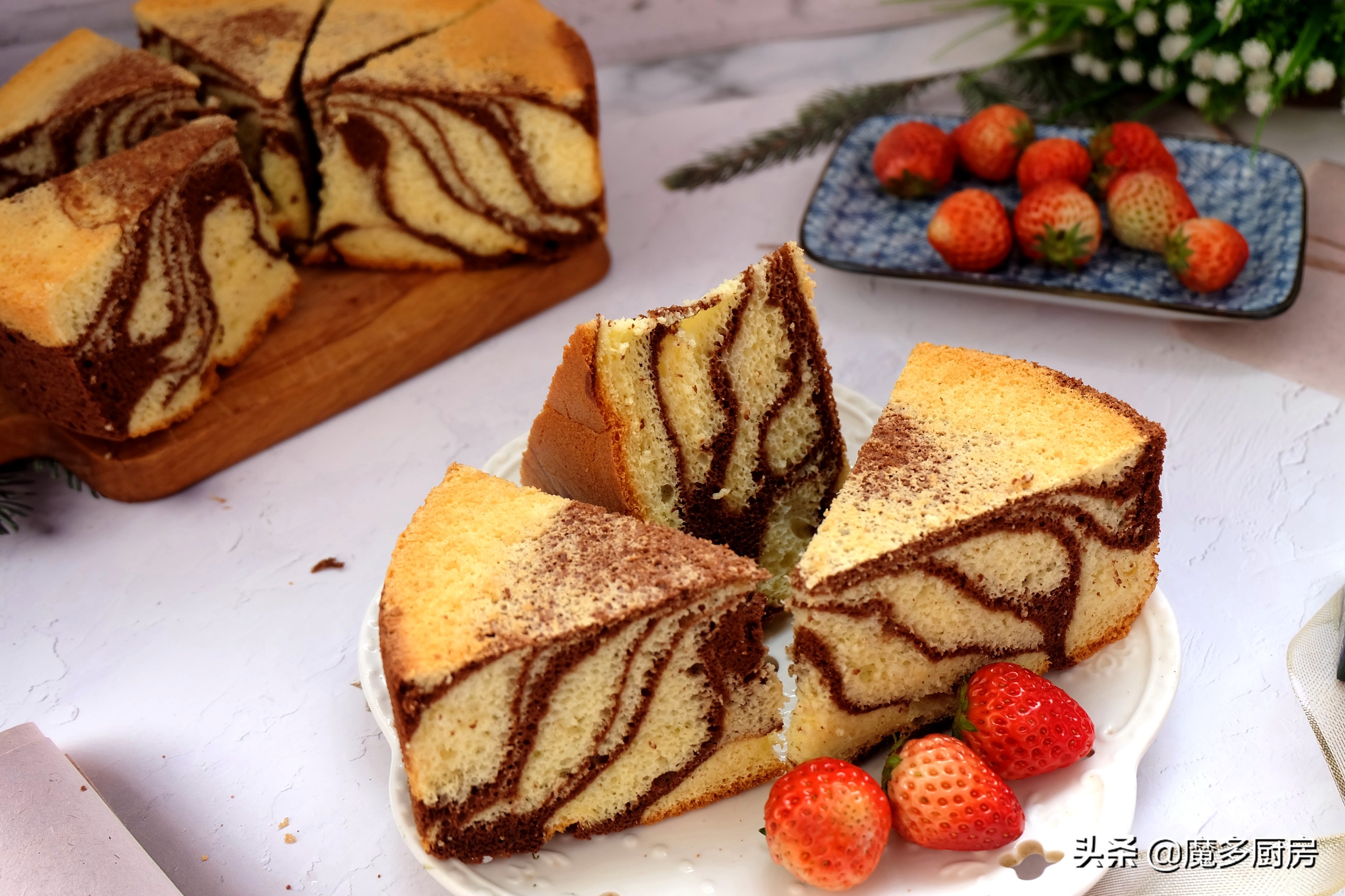 这个蛋糕做法好，无油低糖配方简单实用，两种颜色好看又好吃