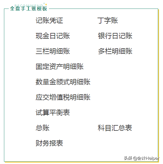 财务经理：不会手工账的拒绝录用！完整版全盘手工账模板，拿去用
