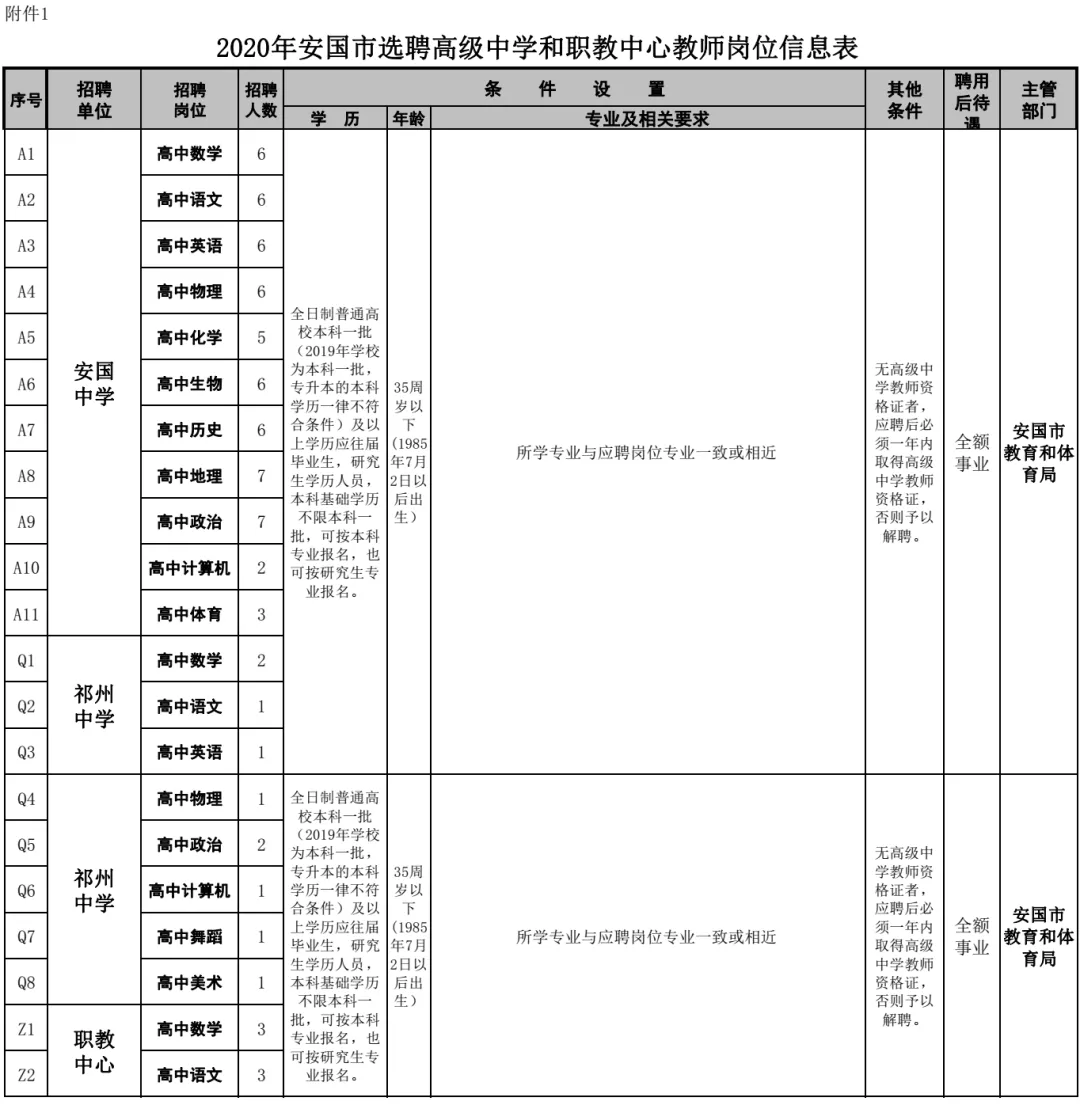 河北省教师招聘（有编制）