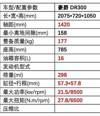 大运出品的“菜花蛇”，搭载豪爵300发动机，售价20800元