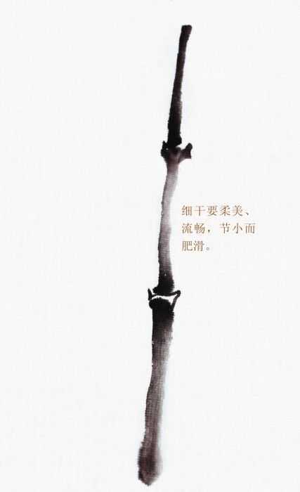 国画知识：分步骤图解画竹子不同形态，简单易学，收藏起来学习