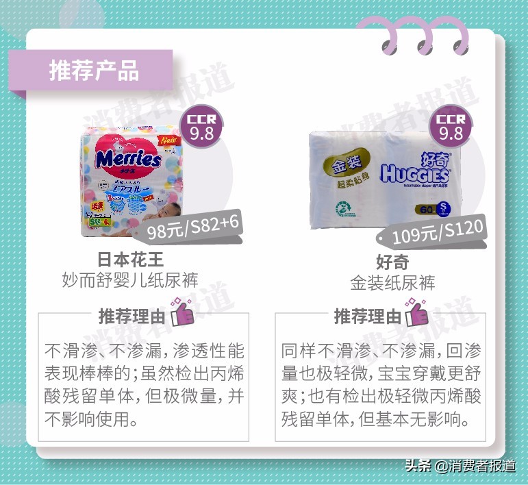 10款纸尿裤对比测评：推荐好奇、日本花王，不推荐贝亲