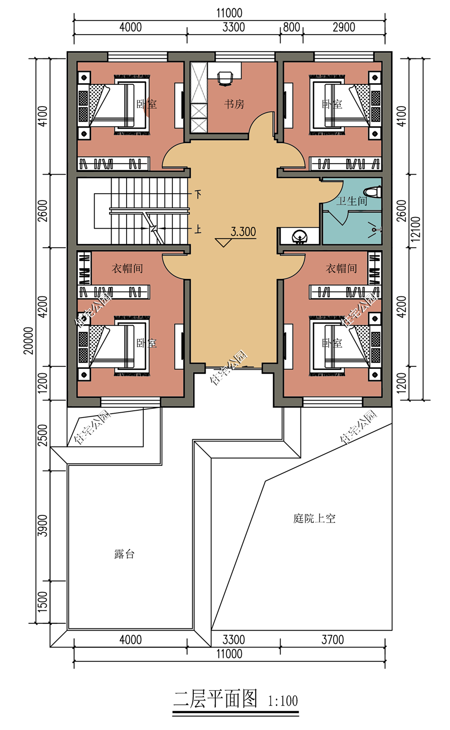 10套二层农村别墅图纸，第3套第4套建的人最多，最后一套造价20万