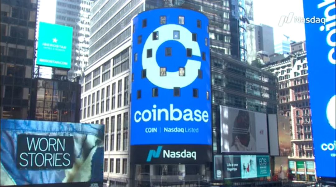 美国最大加密货币平台Coinbase登陆纳斯达克，上市首日收涨超31%