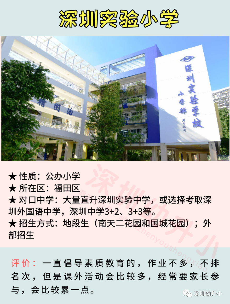 2020深圳十大热门小学盘点！师资优、评价高！多数地段生优先