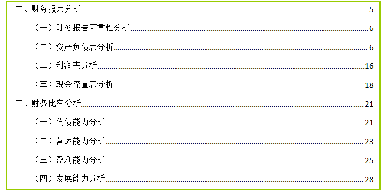 完整版企业财务报表数据分析案例，详细数据，具体分析
