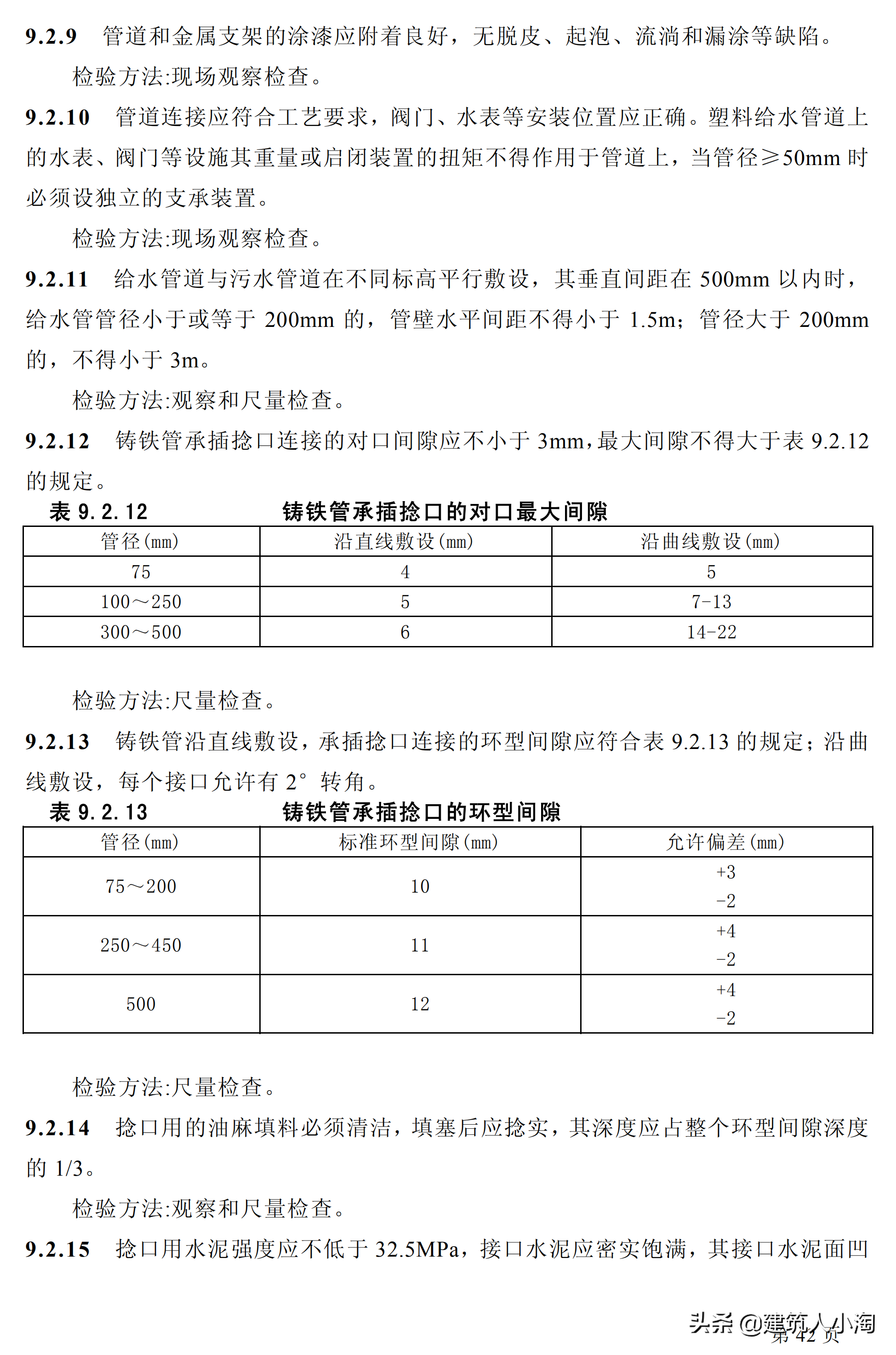 「规范分享」建筑给水排水及采暖施工质量验收规范GB50242-2002