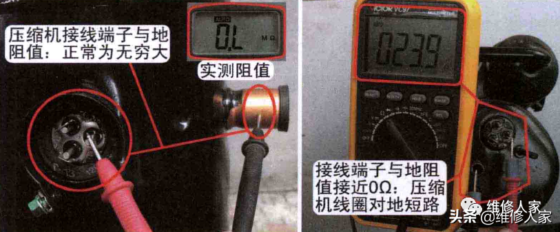 空調(diào)壓縮機(jī)原理及引線端子測量方法