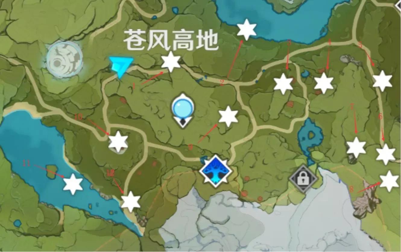 风神像与风神瞳位置