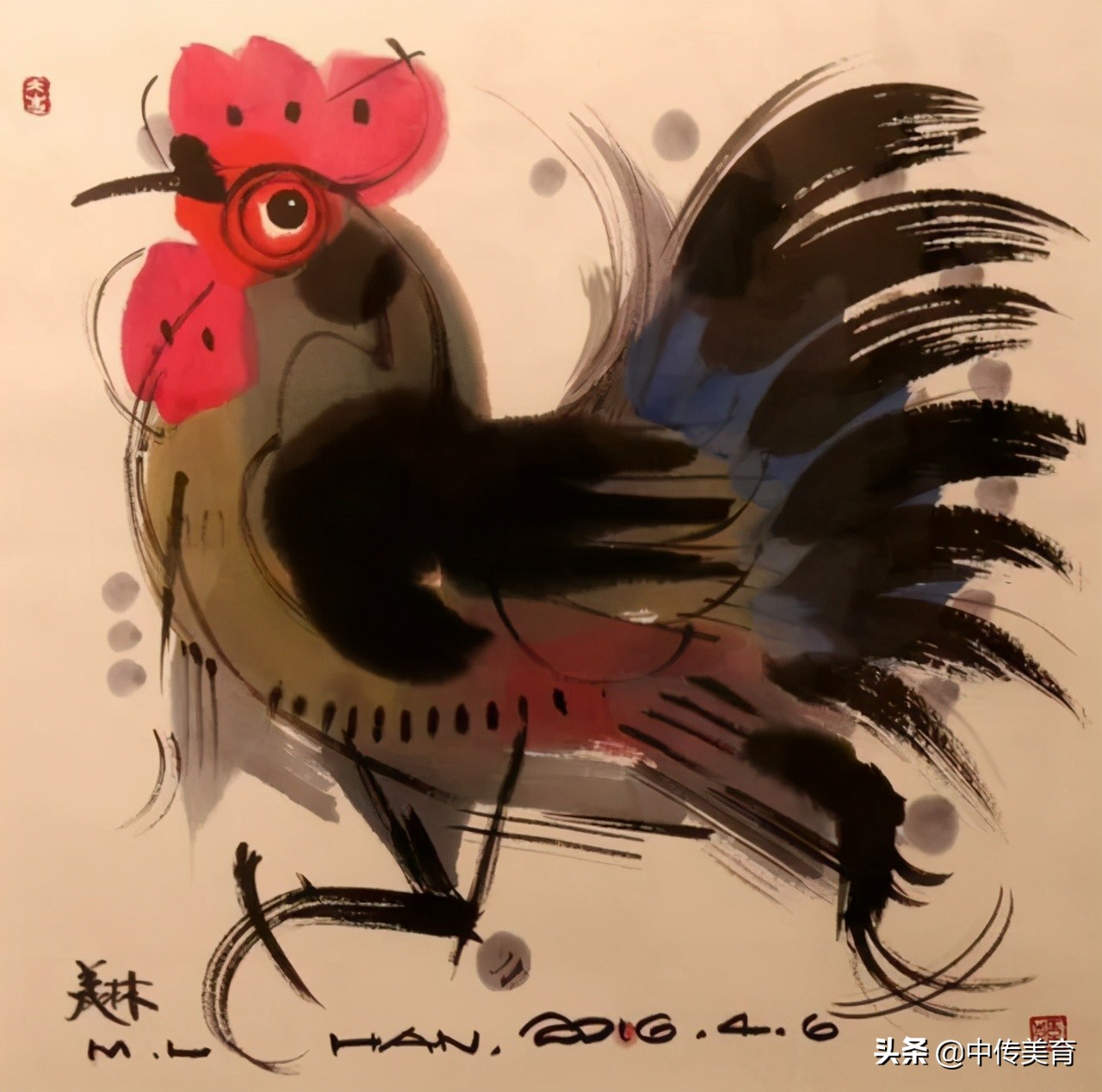 别看十二星座了！！韩美林笔下的生肖水墨画，看一眼就爱上了