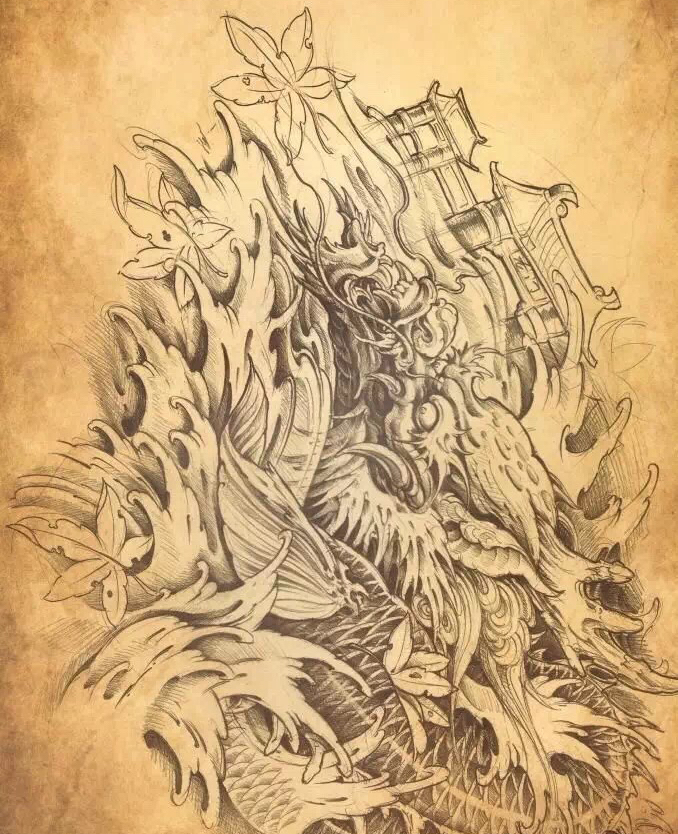 传统纹身图案寓意第十集:龙(下)