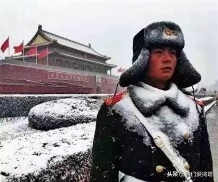 红墙，白雪，琉璃瓦，大雪压青松