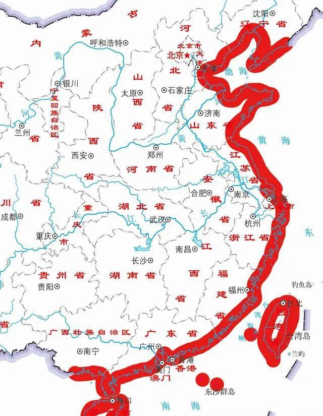 中国海岸线,中国海岸线长度是多少千米
