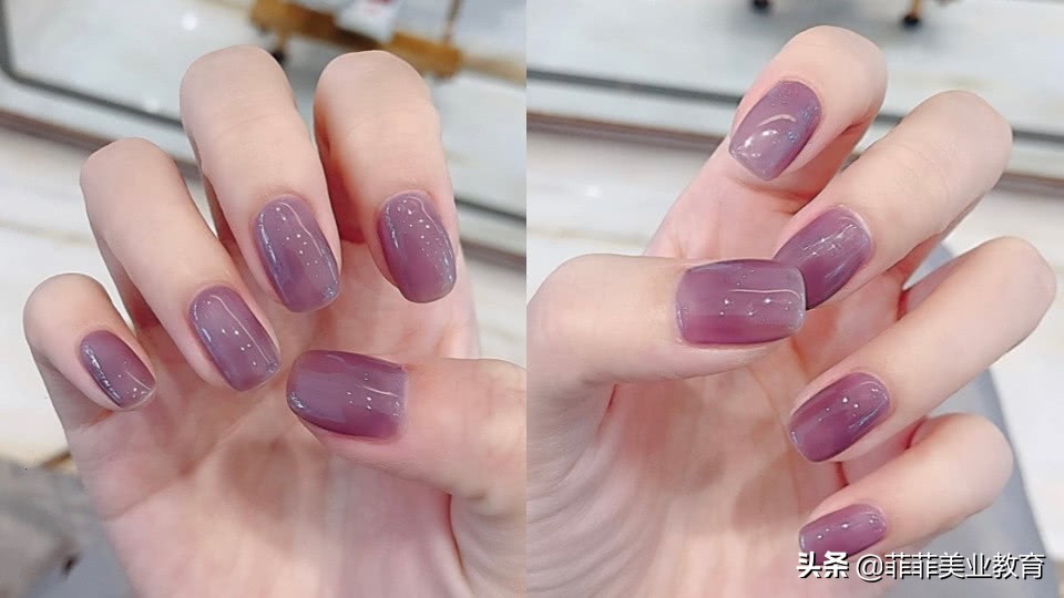 紫色美甲图片2021新款式（推荐7款超好看的美甲款式）