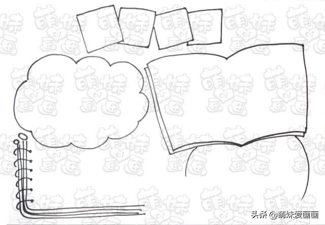 简单好看的语文、数学、英语主题手抄报模板，可自由替换内容哦