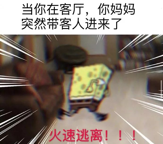 表情包：当你在客厅，你妈妈突然带客人进来了