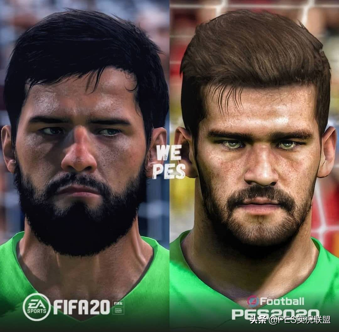 pes2018世界杯脸型补丁(「实况联盟」20赛季脸型对比！FIFA20是来搞笑的吗？)