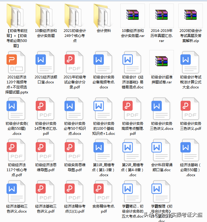 2018-2021初级会计历年真题及答案解析汇总，瞅瞅