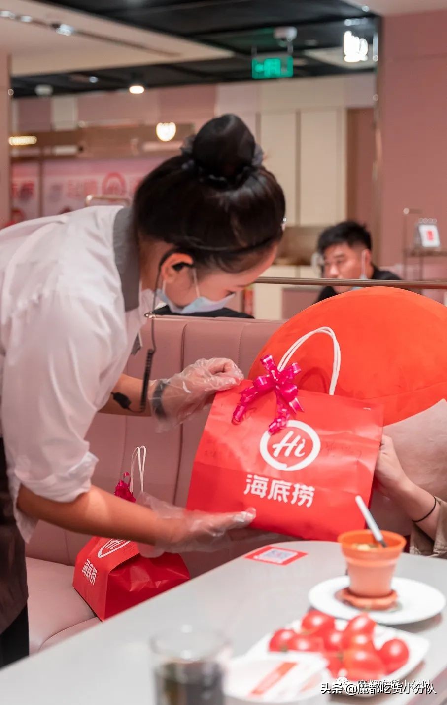 上海第①家粉色海底捞，少女心当饭吃
