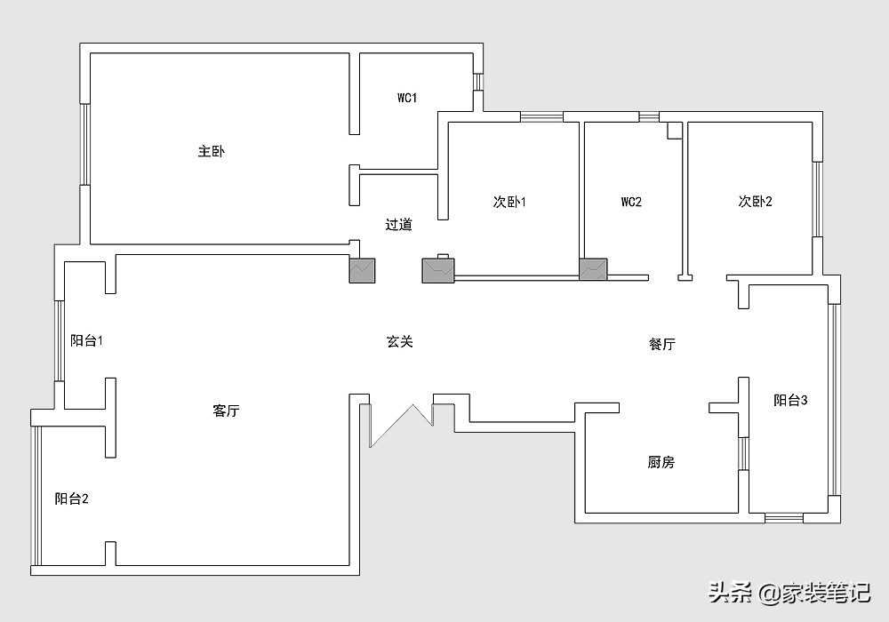她家185㎡，居然只三房，走心设计，网友：这才是理想家的样子