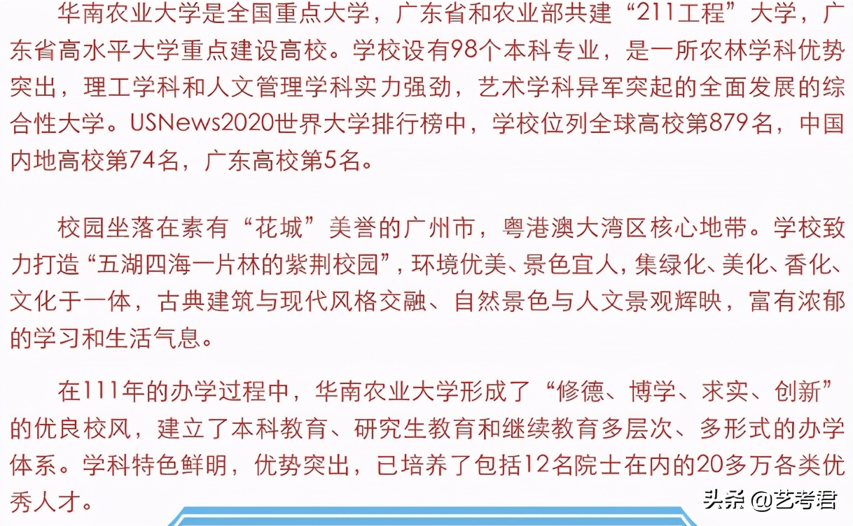 放弃偏见还是追求理想，美术艺考生你会选择华南农业大学吗？