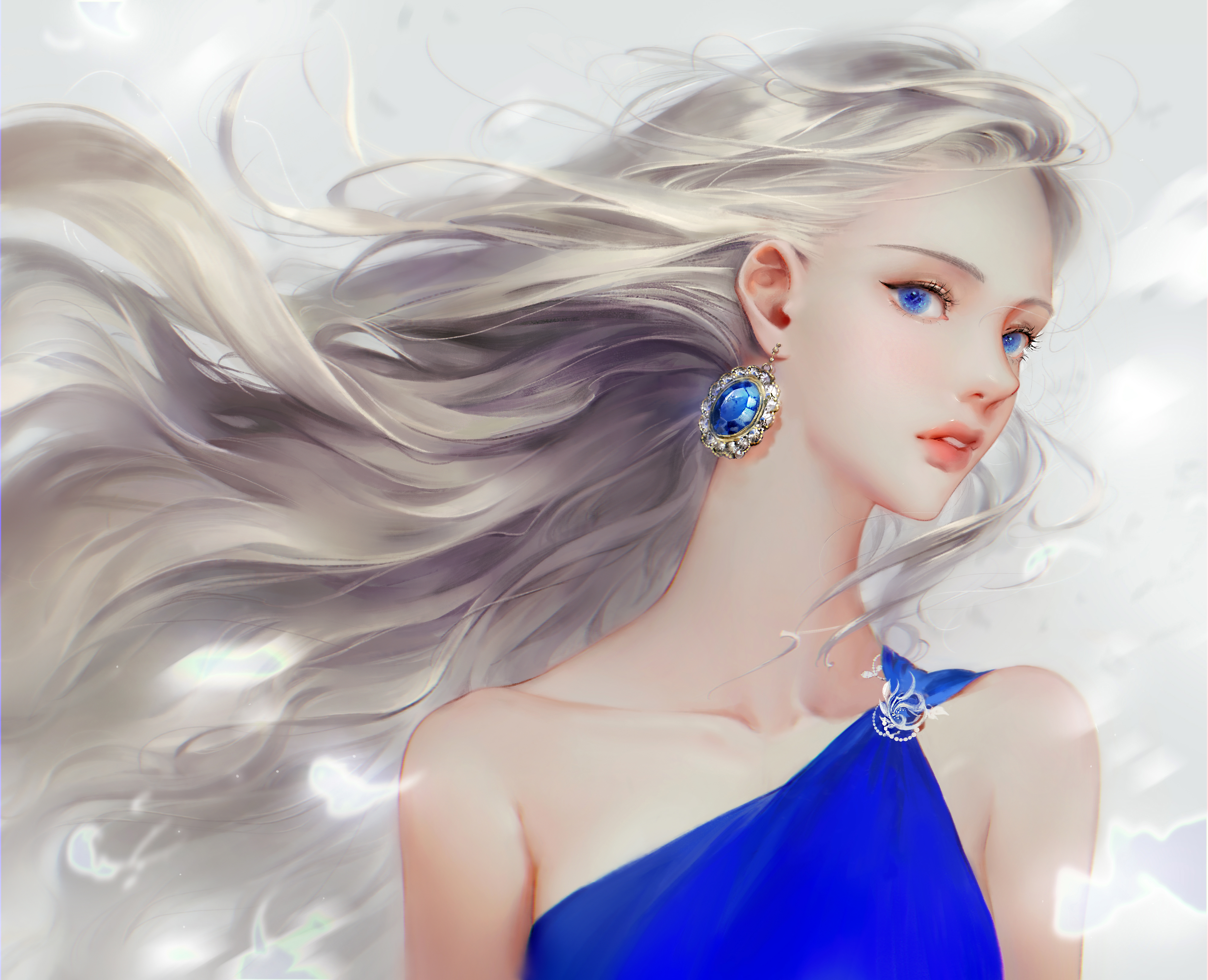 通透唯美的二次元美女，仙气扑面而来，充满梦幻华丽的马卡龙色彩
