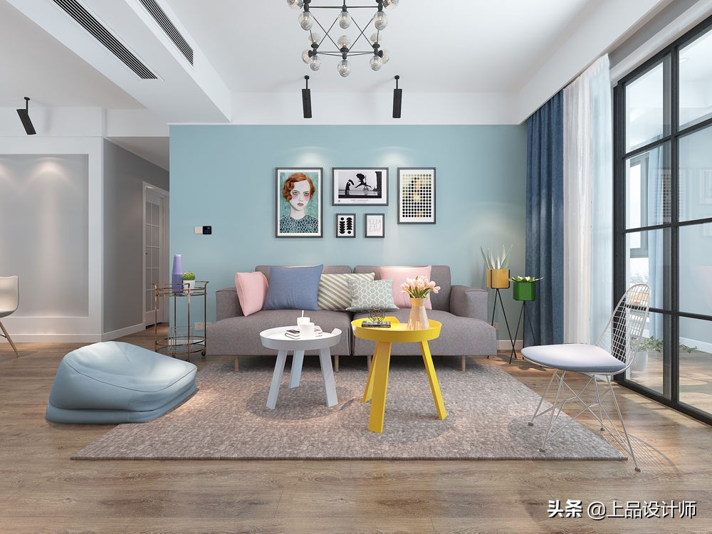 94㎡极简北欧风小户型装修，清新实用又显大