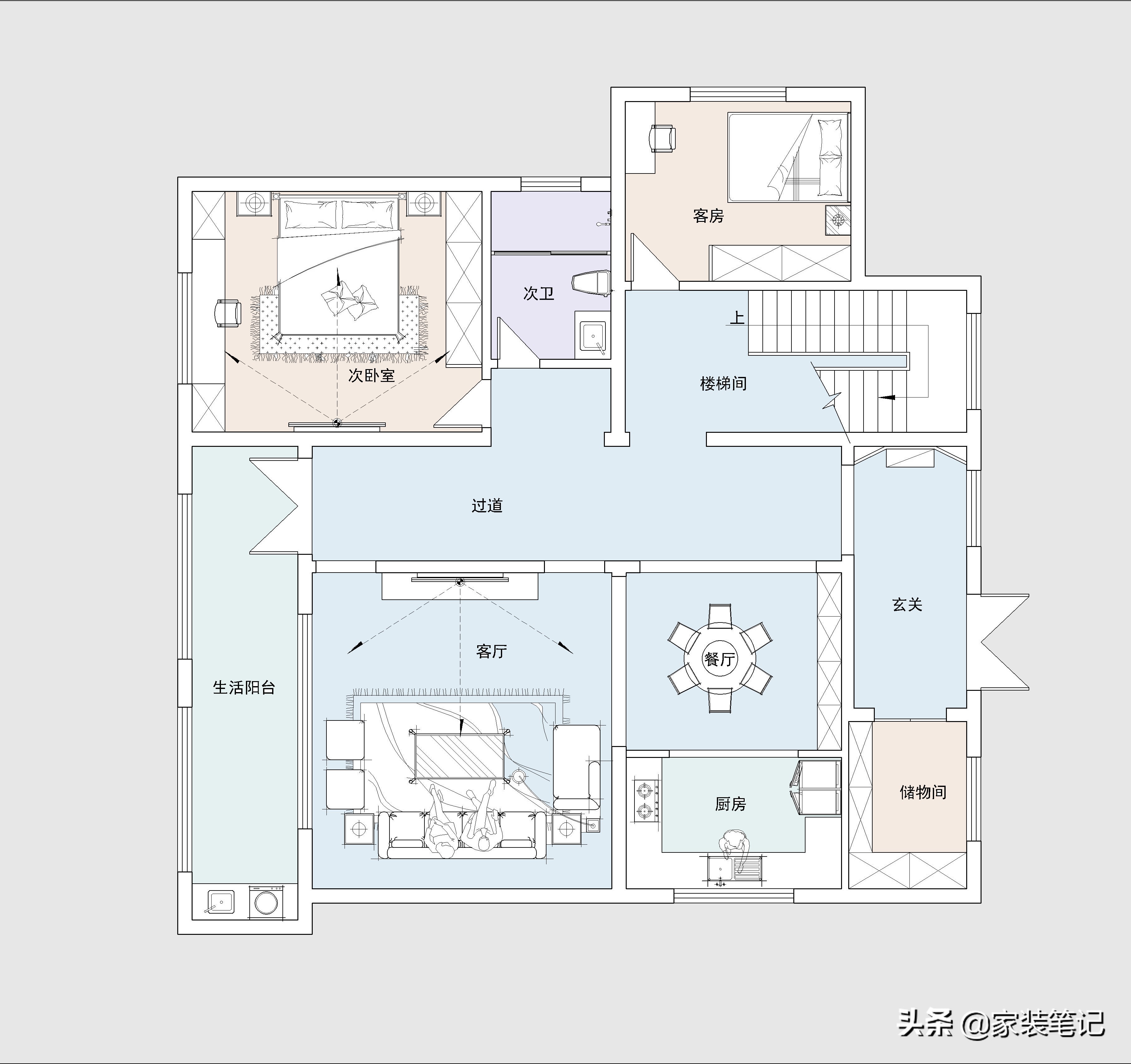 参观西安夫妇的中式风格复式楼，成熟稳重的格调，深深地被吸引了