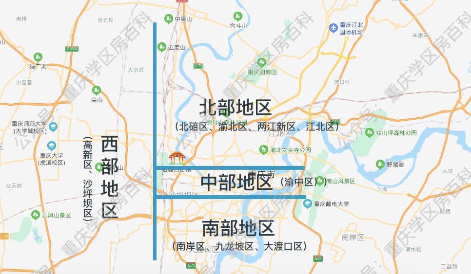 重庆北部地区部分校外培训机构分布