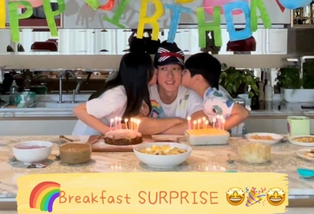 正能量！吴尊生日为一线医护捐1000套防护装备，一家四口超有爱