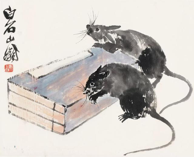国画名家笔下的灵鼠,给大家献瑞来了