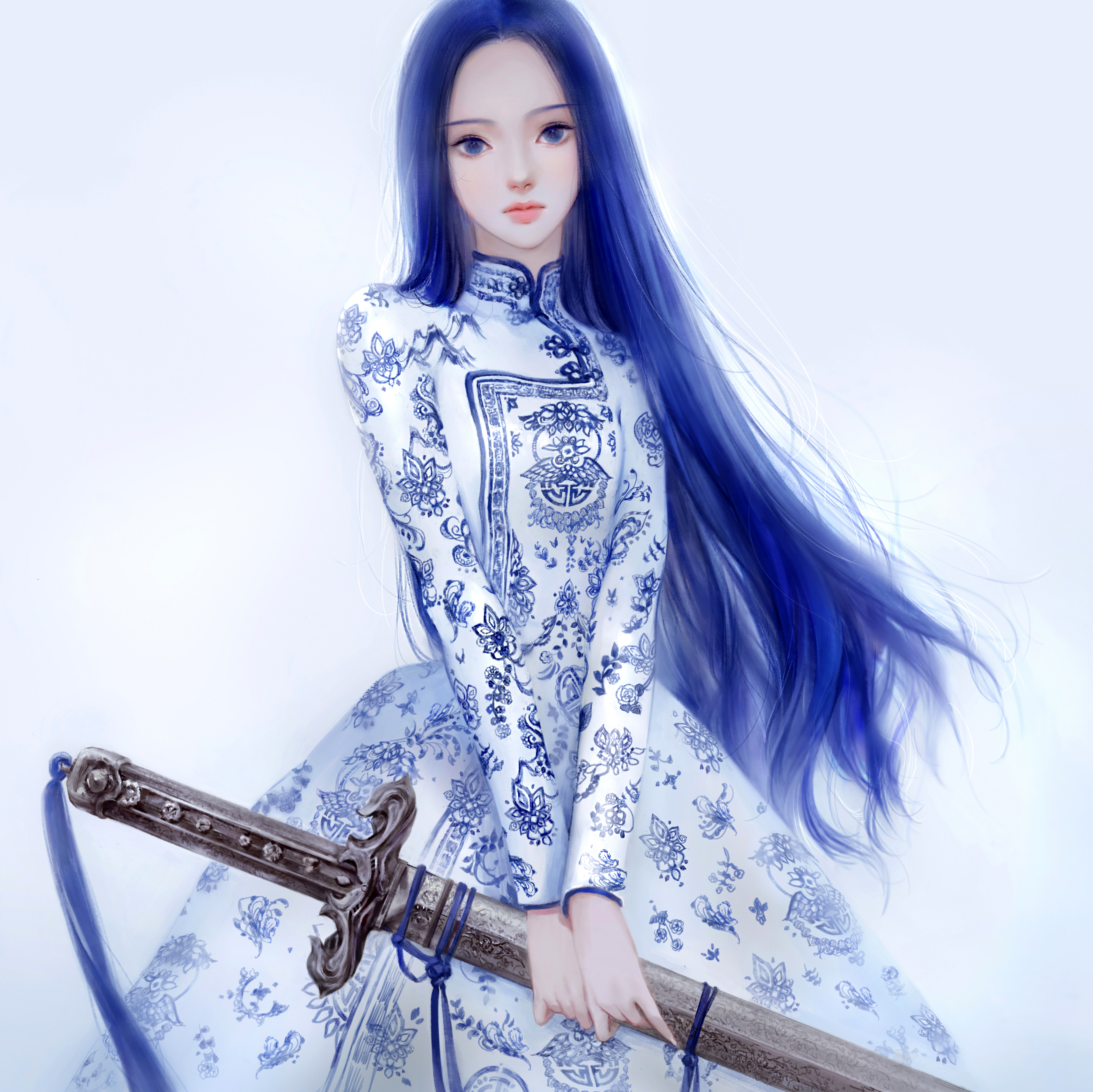 通透唯美的二次元美女，仙气扑面而来，充满梦幻华丽的马卡龙色彩
